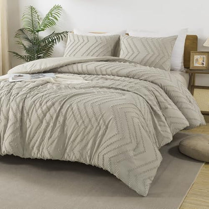 Andency Oatmeal Oversized King Comforter Set 120x98 Extra Large