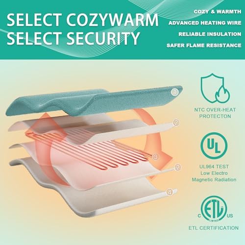 Heated Blanket King 100" x 90", Soft Cozy Checked, Sage Green