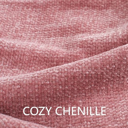 Chenille Throw Blanket for Couch 60" x 80", Twin Mauve