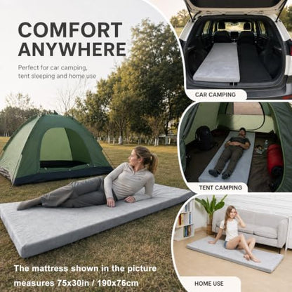 Foam Camping Mattress, Portable Sleeping Pad with Carrying Bag