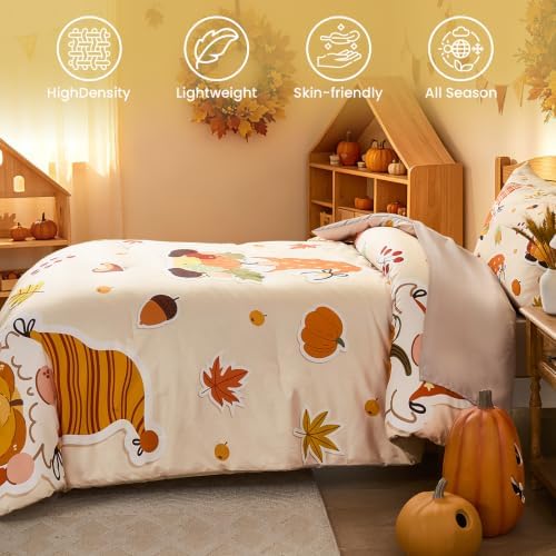 Kids Comforter Sets for Boys&Girls,Thanksgiving Comforter Set Twin Size