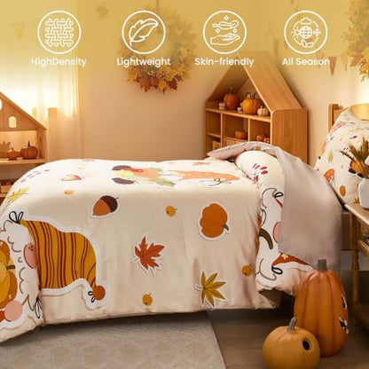 Kids Comforter Sets for Boys&Girls,Thanksgiving Comforter Set Twin Size