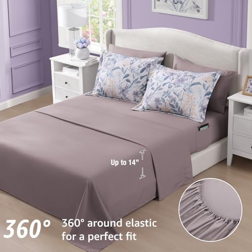 King Size Comforter Set-7 Pieces Floral Bed in a Bag King Bedding Set
