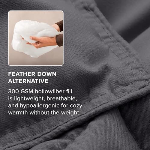 Bare Home Comforter Set (Oversized Queen, Forged Iron Grey)