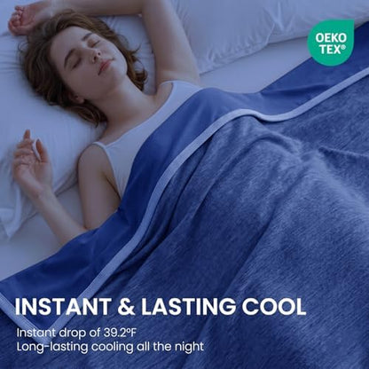 Topcee Cooling Blanket Queen Size 90"x90" for Hot Sleepers Summer Blanket