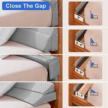 EUHAMS King Bed Wedge Pillow, Mattress Gap Filler for Headboard