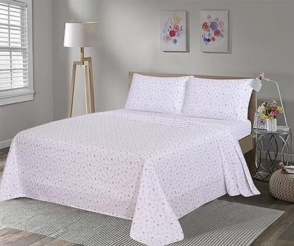 RUVANTI Flannel Sheets Set Full Size, Navlight
