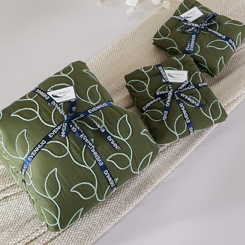 EVENHUG Quilt King Size Bedding Set with Pillow Sham Lightweight Bedspreads Coverlet Soft Reversible Bed Cover for All Season 3 Piece