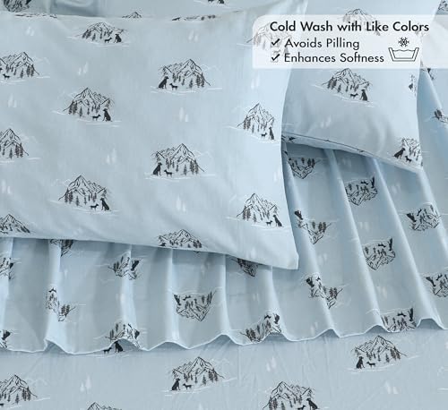 RUVANTI Flannel Sheets King Size, Soul Dog