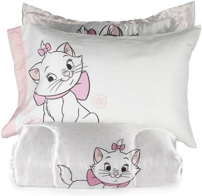 Jay Franco Kids Comforter Set Includes Sheets and Pillow Covers - Soft and Cozy Bed Set for Stylish Room Decor, White - Aristocats, 5 Piece Twin Size Bedding