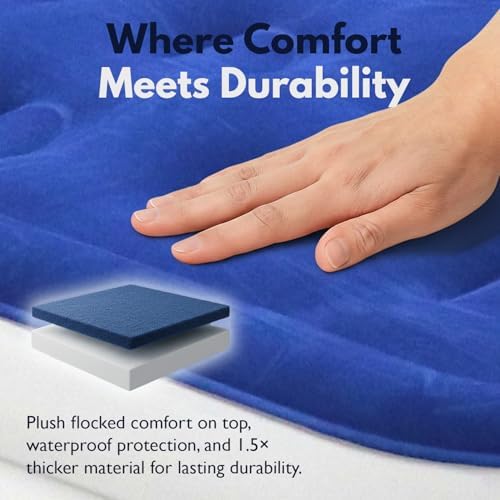 King Koil Air Mattress Queen with Built-in Pump, Inflatable Blow Up Bed