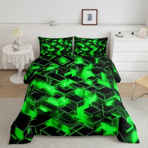 Feelyou Honeycomb Hexagonal Comforter Set Full Size Kids Boys Girls Bedding