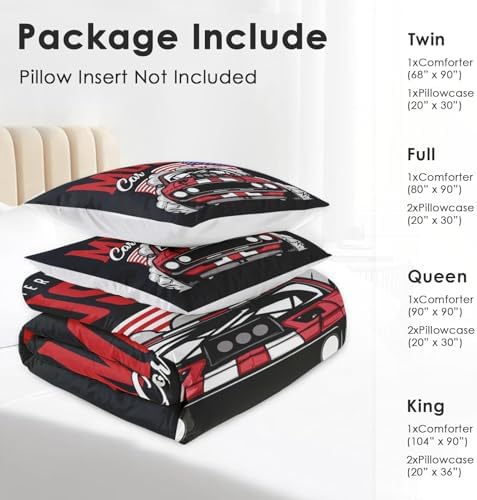 Pamnest Twin Comforter Set, 2 Pieces American Flag Bedding, All Season