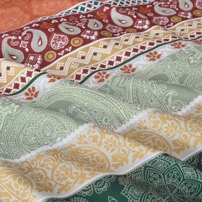 Cottolester Boho Comforter Set Queen Size,8 Pieces Striped Bed in a Bag