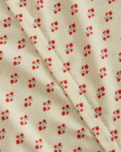 Duvet Cover Cal King - Floral Duvet Cover - 3 Piece - Vintage Red Floral