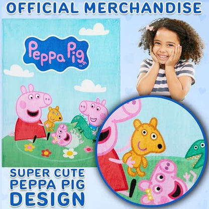 Get Trend Peppa Pig Fleece Throw Blanket for Girls, Kids, 51 x 59 in