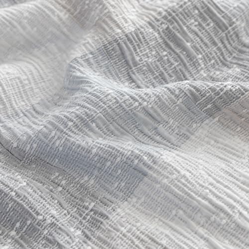SLEEP ZONE Comforters Cal King Set, Modern Plaid Bedding Set Gray 3 Pcs