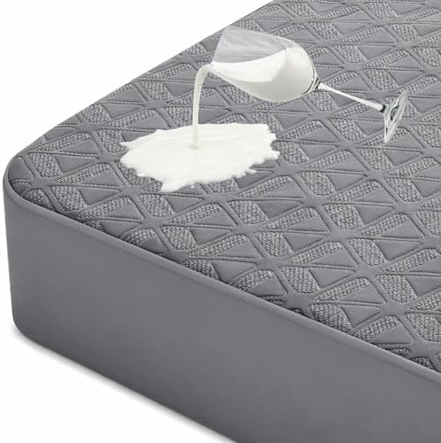 Full Waterproof Mattress Protector, Breathable Cooling Bed Cover