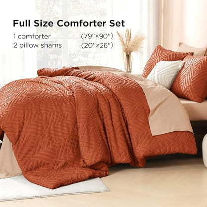 Litanika Full Size Comforter Set, 3 Pieces Tufted Boho Bedding Set