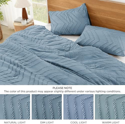 Litanika Super King Plus Comforter Set, 3 Pcs Boho Tufted Bedding Set