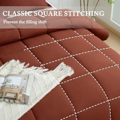 HIG 3pc BRIC King Size Bedding Comforter Set Duvet Insert Blanket