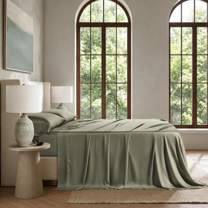 EverGrace Tencel™ Sheet Set, Breathable & Cooling, King, Dried Sage