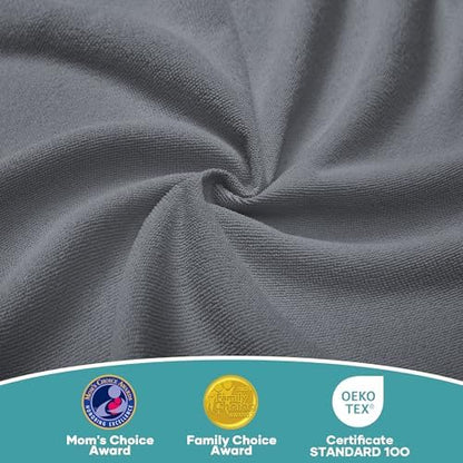OhGeni Waterproof Mattress Protector, Queen Size Mattress Pad Fitted with Deep Pocket 6"-18", Breathable Noiseless & Soft, Washable Dirt-Proof Mattress Cover for Home, Hotel, Gray, Daybed Cover