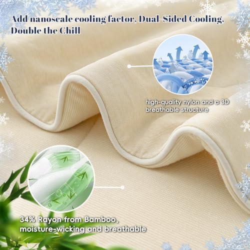 PHF Cooling Comforter, Rayon from Bamboo Soft Breathable Quilted Blanket