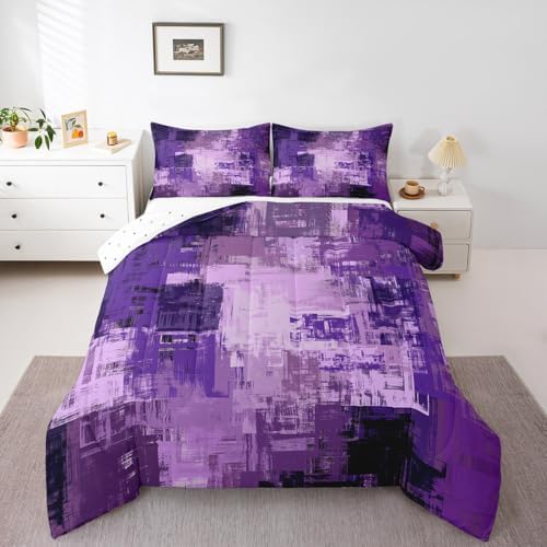 Feelyou Buffalo Check Ombre Comforter Set King Size Kids Duvet