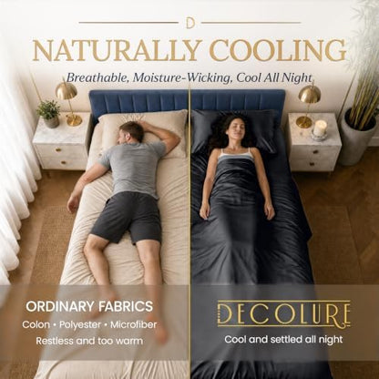 DECOLURE 100% Viscose Derived from Bamboo Sheets | 4 Pc Bed Set