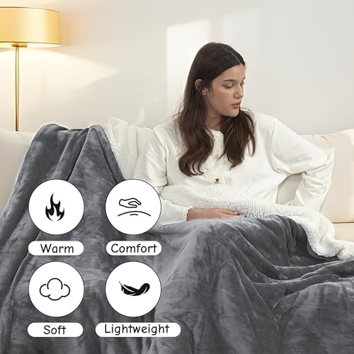 Soypipo Electric Heated Blanket 50"x60", 4 Heat Settings 3-Hour Auto-Off