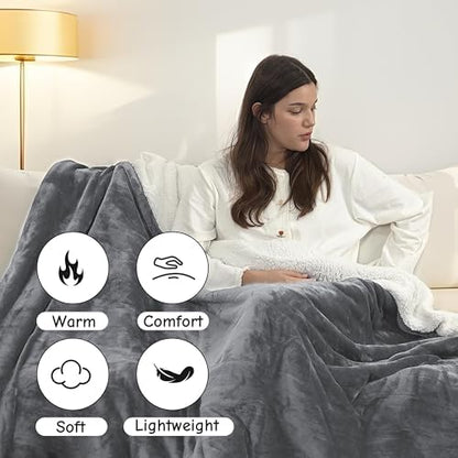 Soypipo Electric Heated Blanket 50"x60", 4 Heat Settings 3-Hour Auto-Off