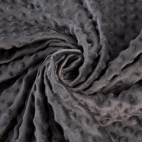 yescool Weighted Blanket with Cover for Adults (15 lbs, 60" x 80", Charcoal Gray) Heavy Blanket for Sleeping Perfect for 140-160 lbs, Queen Size Breathable Blanket with Premium Glass Bead
