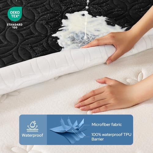 BEDLORE Waterproof Mattress Protector, Twin Size Mattress Pad