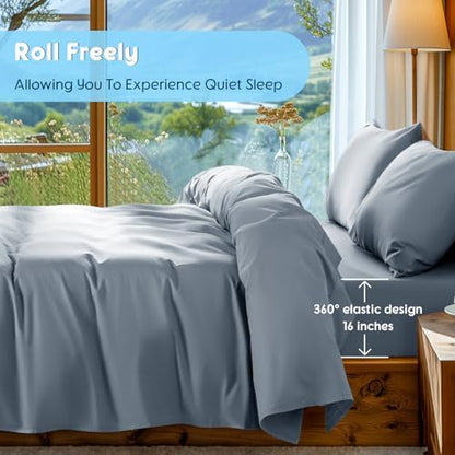 SONORO KATE 1000 Series 100% Egyptian Cotton King Sheet Set,4 Pieces