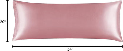 BEDELITE Satin Body Pillow Cover, Super Soft and Cooling Body Pillow Pillowcase for Hair and Skin, Breathable Silky Full Long Pillowcase Cover(20"x54", Nostalgia)