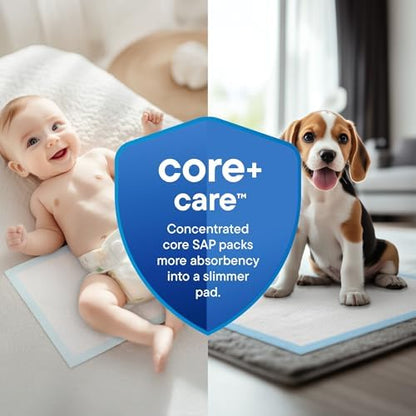 Chucks Pads Disposable [200-Pack] Multi-Purpose Pee Pads - Incontinence Underpads for Dog, Puppy & Diaper Changing Table Pad for Baby 17" x 24" Bed & Chair Liners - Pet Potty Training Pads