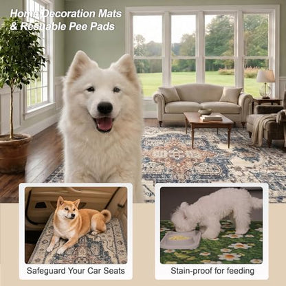 Washable Pee Pads for Dogs 48"x48" 2 Pack Reusable Puppy Potty Pad