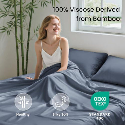 Love's cabin 100% Rayon Derived from Bamboo, King Size Sheet Set, 6 Pieces