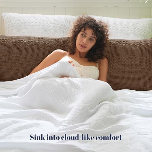 PHF Cotton Waffle Body Pillowcase 20" x 54", Chocolate, No Insert