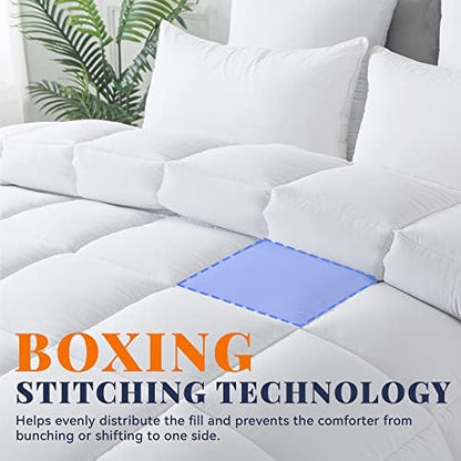 Down Alternative Comforter White Full Size - All Season Duvet Insert