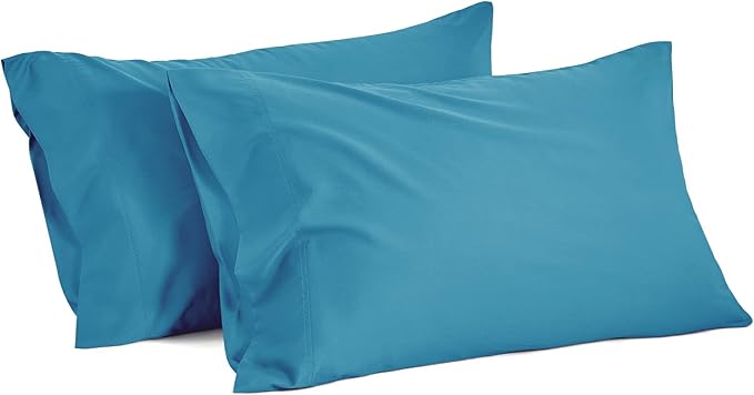 BEDELITE Pillow Cases Queen Size Set of 2, Rayon Derived from Bamboo, Cooling Pillow Cases for Hot Sleepers & Night Sweats, Breathable and Silky Soft Envelope Pillowcases(Teal, 20"x30")