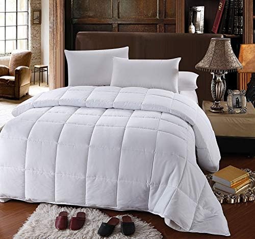 Royal Hotel Bedding White Down Alternative King Comforter with Corner Tabs - Hypoallergenic All-Season Plush Hotel Style Comforter, Duvet Insert King-Size