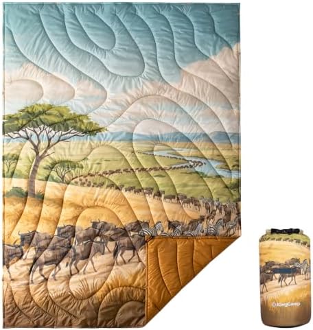 KingCamp Ultralight Camping Blanket, Wearable Packable Blanket,79"x57"
