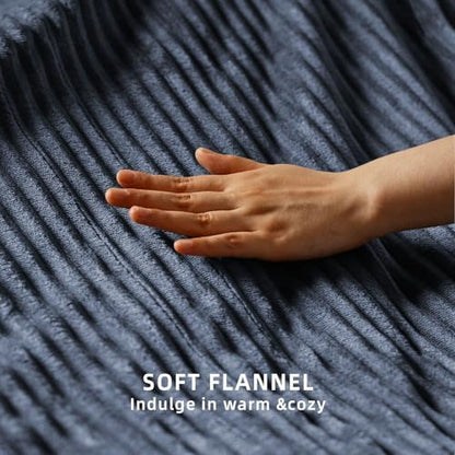 Heated Blanket Twin Size, 6 Heat Levels Electric Blanket, Blue