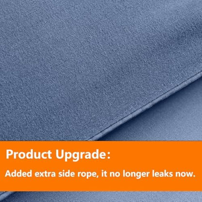 TAIMIT Slate Blue King Comforter Set - 7 Pieces, Bed in a Bag Bedding Sets with All Season Soft Quilted Warm Fluffy Comforter,Flat Sheet,Fitted Sheet,2 Pillow Shams,2 Pillowcases
