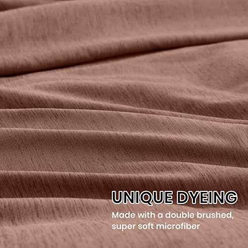 Monbix Oversized King Comforter Set 7 Pieces Terracotta Bed in a Bag