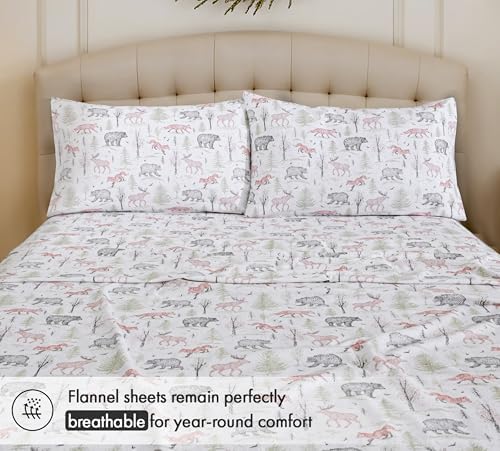 RUVANTI Flannel Sheets Full Size, Wildwood Tapestry