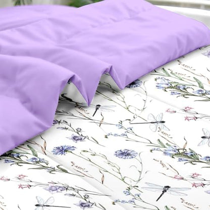 Pamnest Twin Comforter Set with Sheets, 5 Pieces Dragonfly Bedding