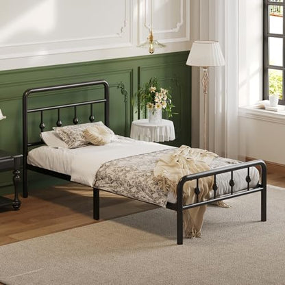 Lutown-Teen 12 Inch Twin XL Bed Frames with Headboard and Footboard